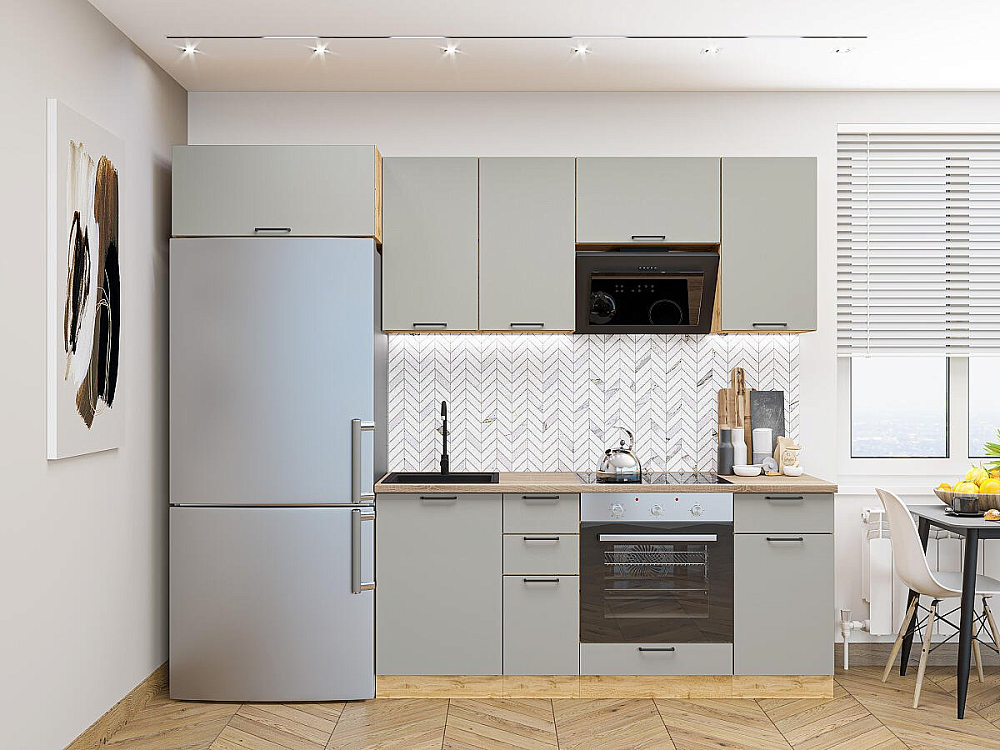 Флэт-01 Дуб Вотан/light grey in 2s