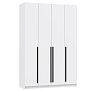 Шкаф для одежды 67.13 Брандо (4-х дв.) (h2400) ЛДСП New белый/ДВПО белый/фасад ЛДСП белый