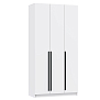 Шкаф для одежды 67.12 Брандо (3-х дв.) (h2400) ЛДСП New белый/ДВПО белый/фасад ЛДСП белый