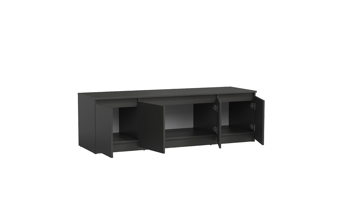 Тумба 82.04 Берген (4-х дв.) диамант серый/ДВПО белый