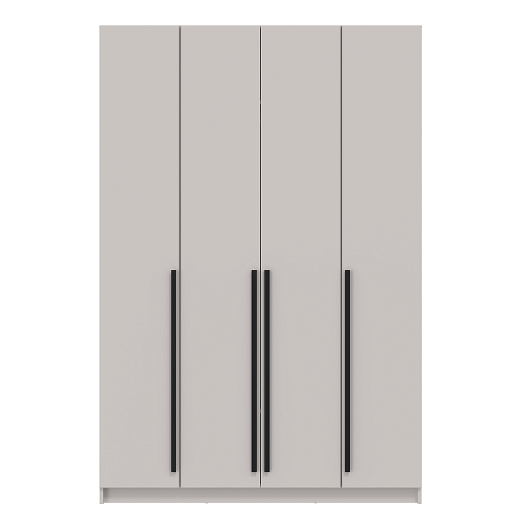 Шкаф для одежды 67.13 Брандо (4-х дв.) (h2400) ЛДСП New кашемир/ДВПО белый/фасад ЛДСП кашемир