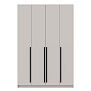 Шкаф для одежды 67.13 Брандо (4-х дв.) (h2400) ЛДСП New кашемир/ДВПО белый/фасад ЛДСП кашемир
