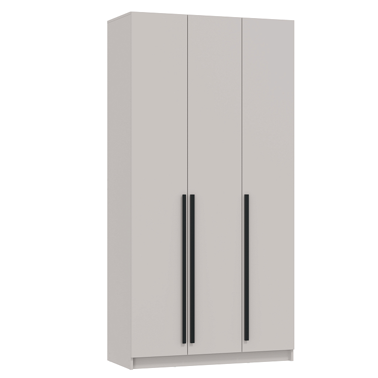 Шкаф для одежды 67.12 Брандо (3-х дв.) (h2400) ЛДСП New кашемир/ДВПО белый/фасад ЛДСП кашемир
