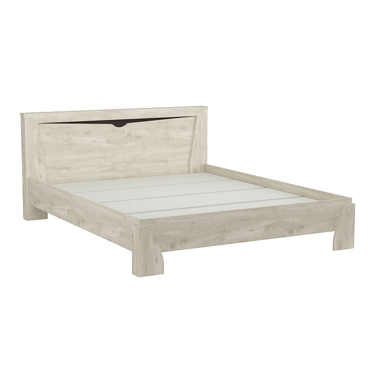 Кровать 33.08 - 02 Лючия c настилом (1600) Бетон пайн белый/венге