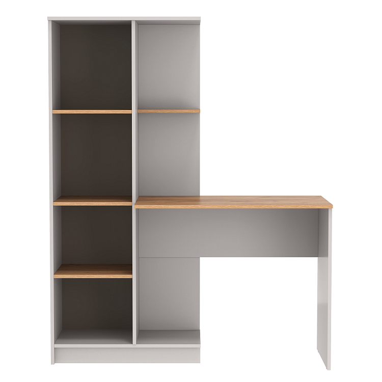 Стол письменный 89.15-01 Прайм (с полками правый) кашемир/дуб золотой