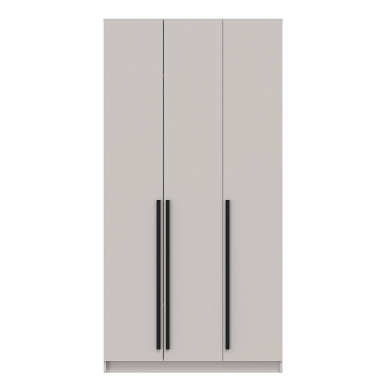 Шкаф для одежды 67.12 Брандо (3-х дв.) (h2400) ЛДСП New кашемир/ДВПО белый/фасад ЛДСП кашемир