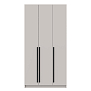 Шкаф для одежды 67.12 Брандо (3-х дв.) (h2400) ЛДСП New кашемир/ДВПО белый/фасад ЛДСП кашемир